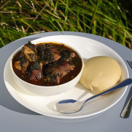 clarks special kitchen -Afang fufu