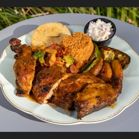 clarks special kitchen - Mango Jerk Jollof Rice